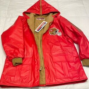 90’s San Francisco 49ers vintage rain coat